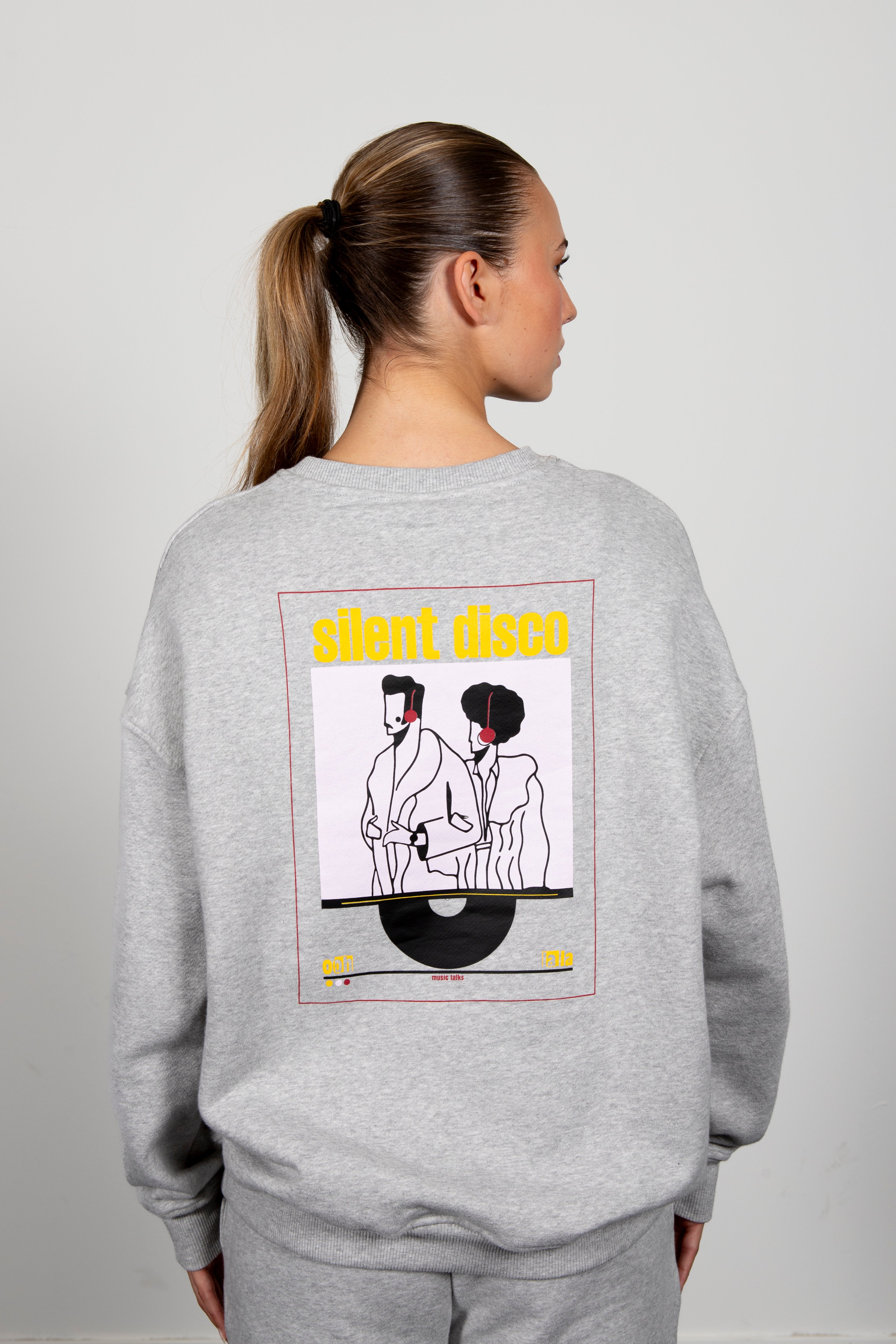 Iris silent disco sweatshirt grey marl