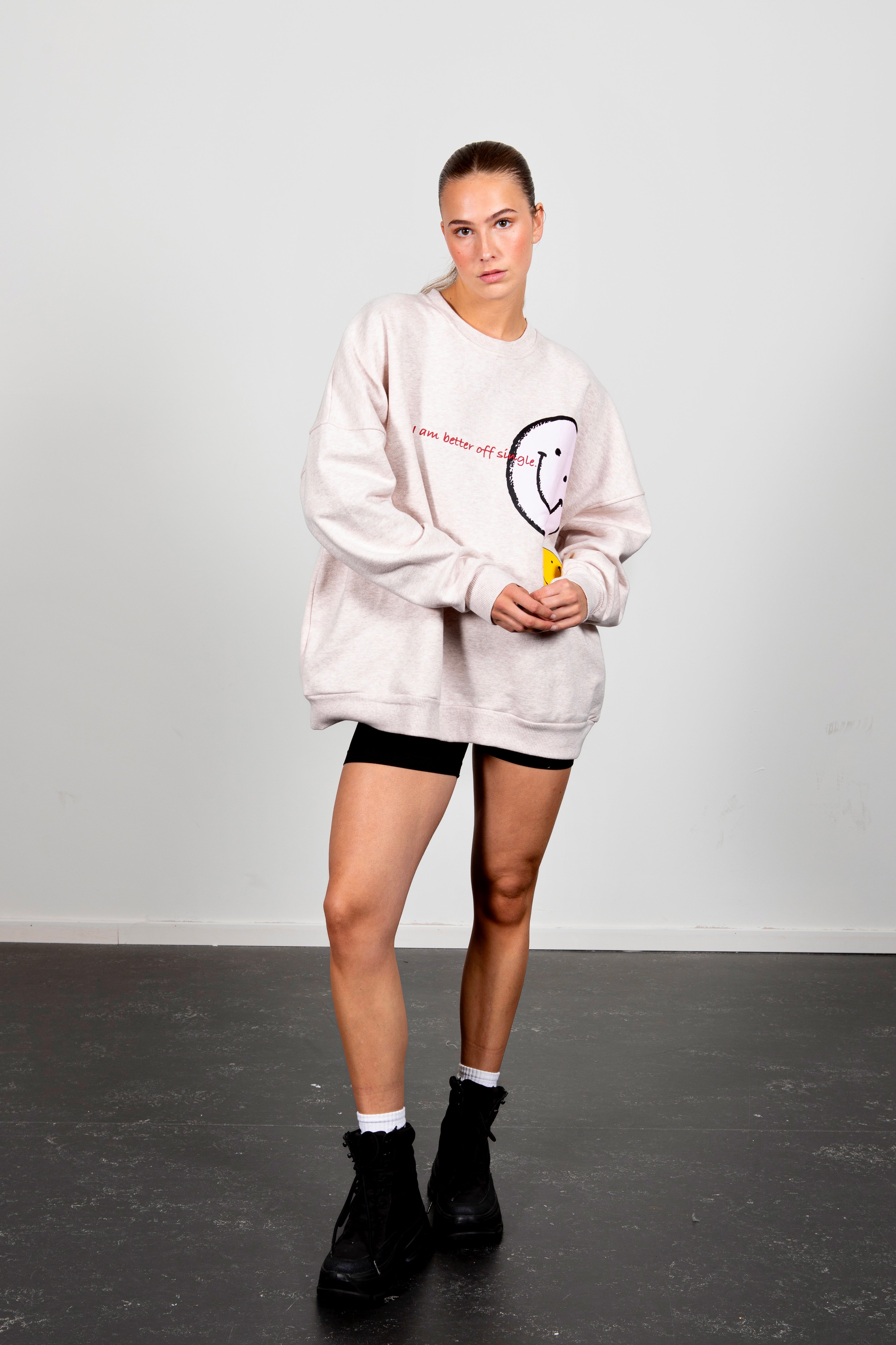 Lela oversized sweatshirt Ice marl