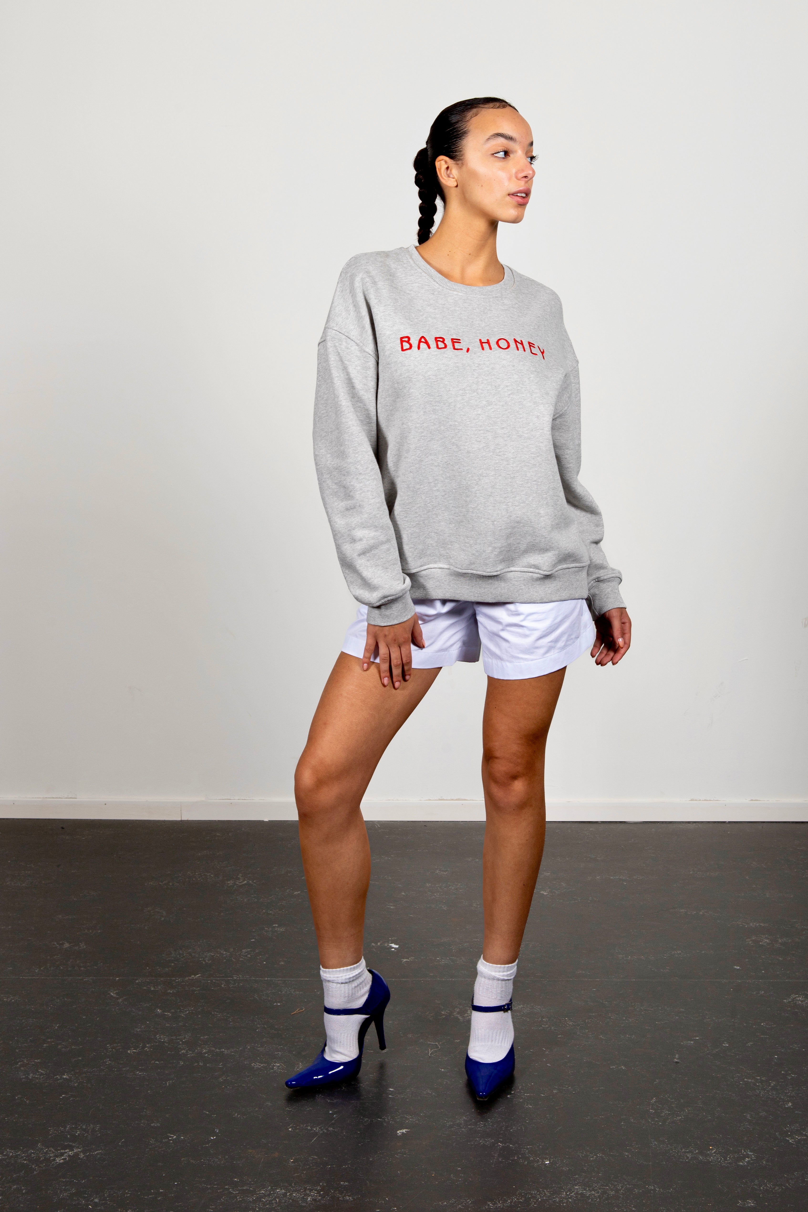 Iris babe, honey sweatshirt grey marl