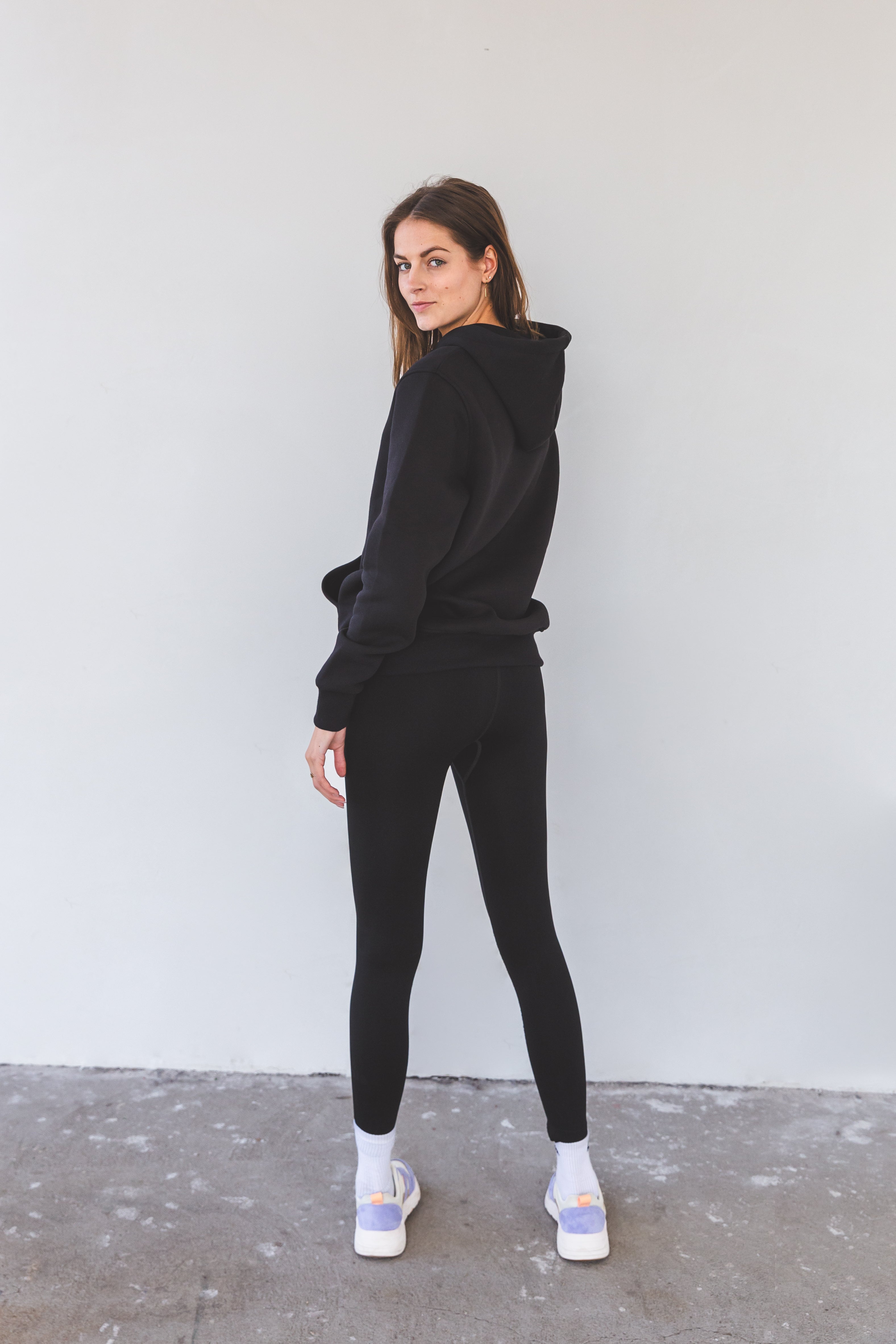 Alexis Hoodie Black White