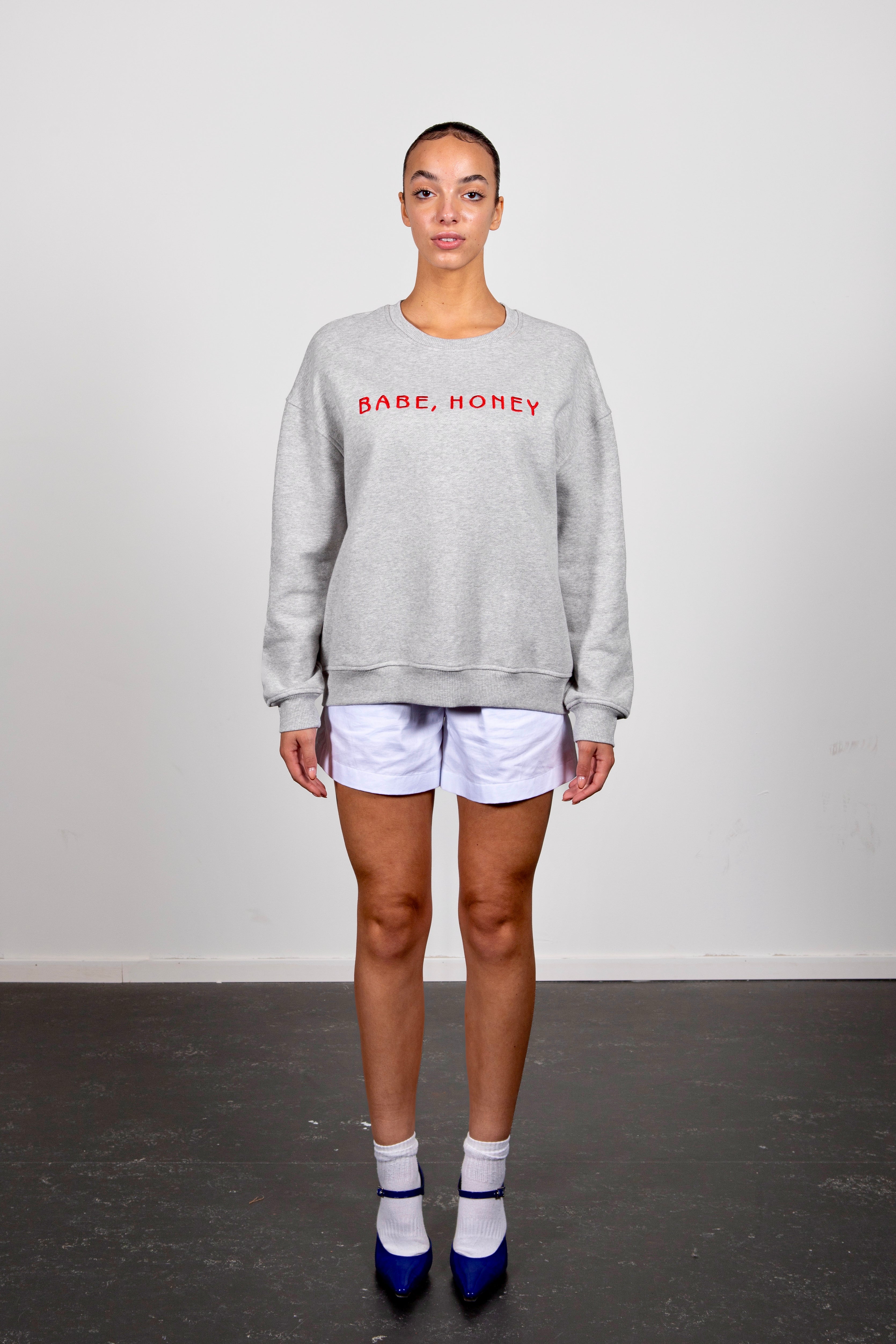 Iris babe, honey sweatshirt grey marl