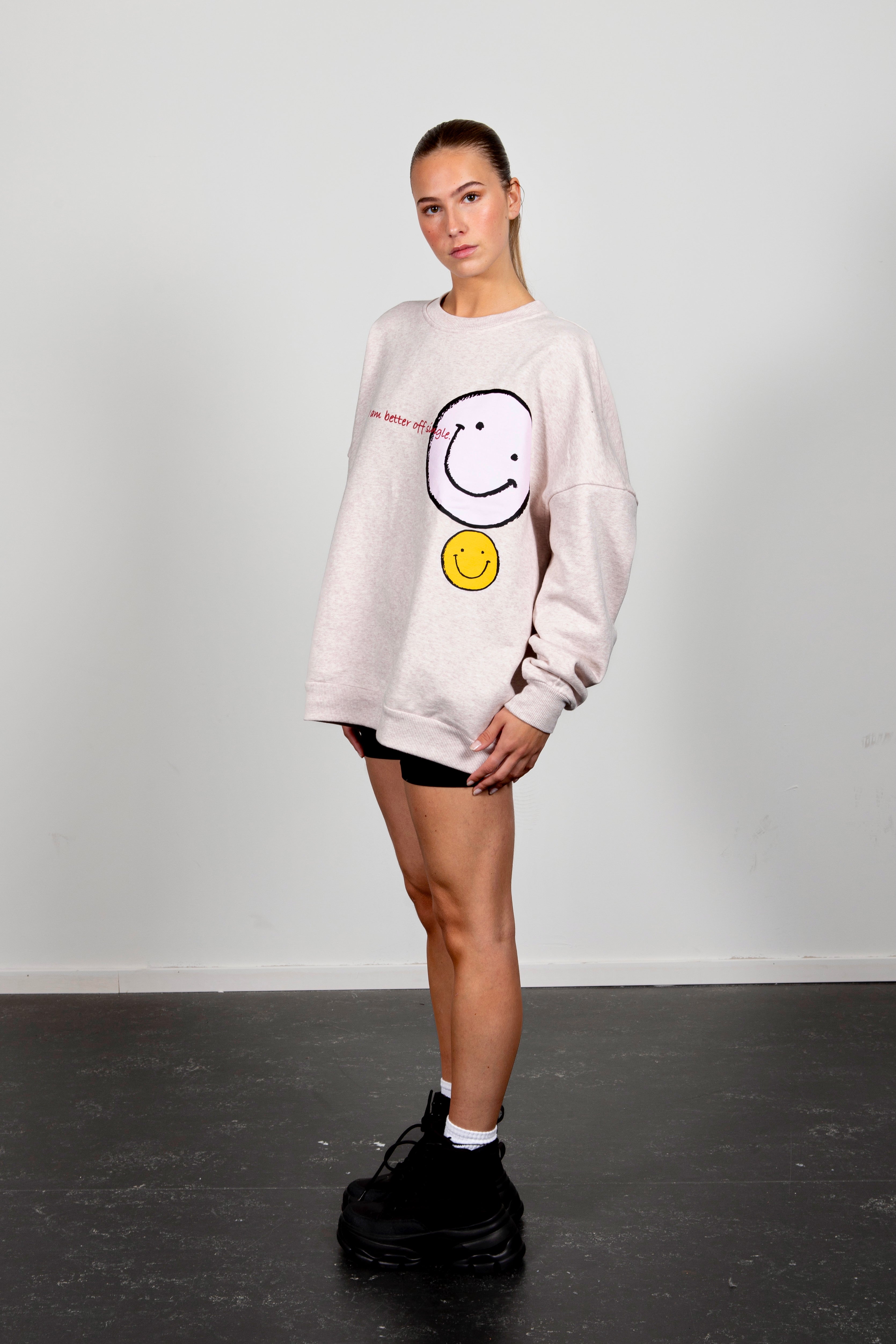 Lela oversized sweatshirt Ice marl