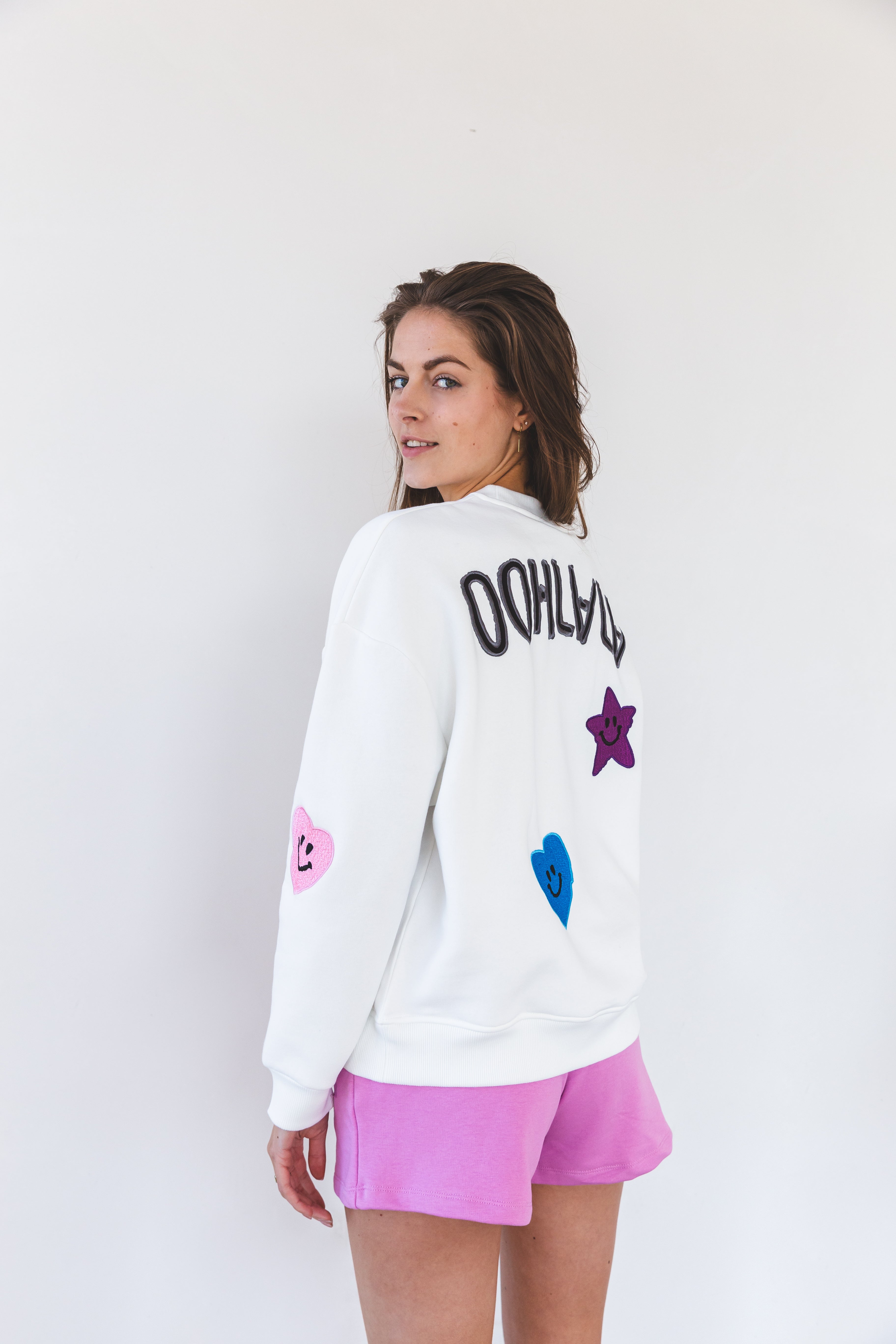 IRIS Smiley Sweatshirt Off white