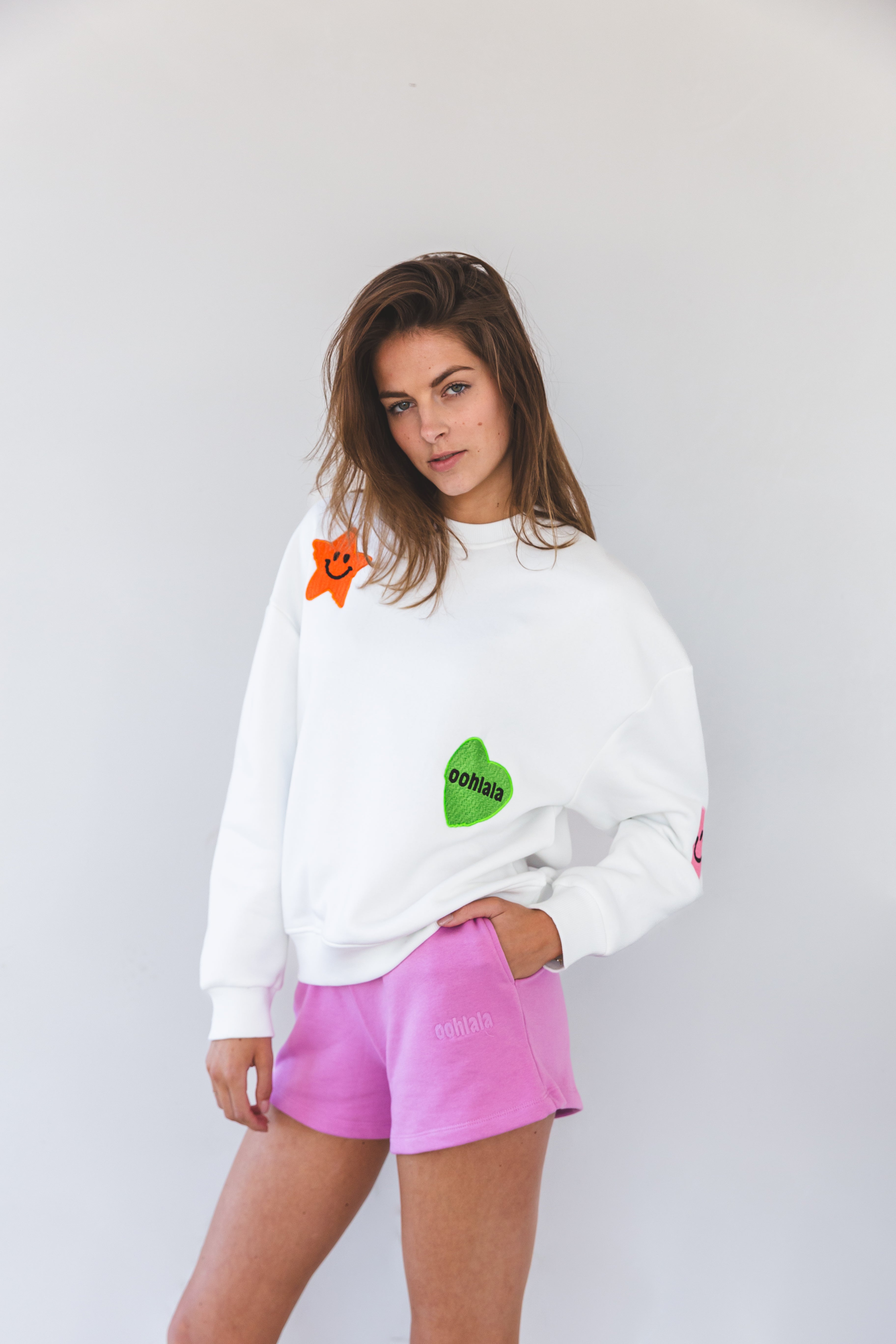 IRIS Smiley Sweatshirt Off white