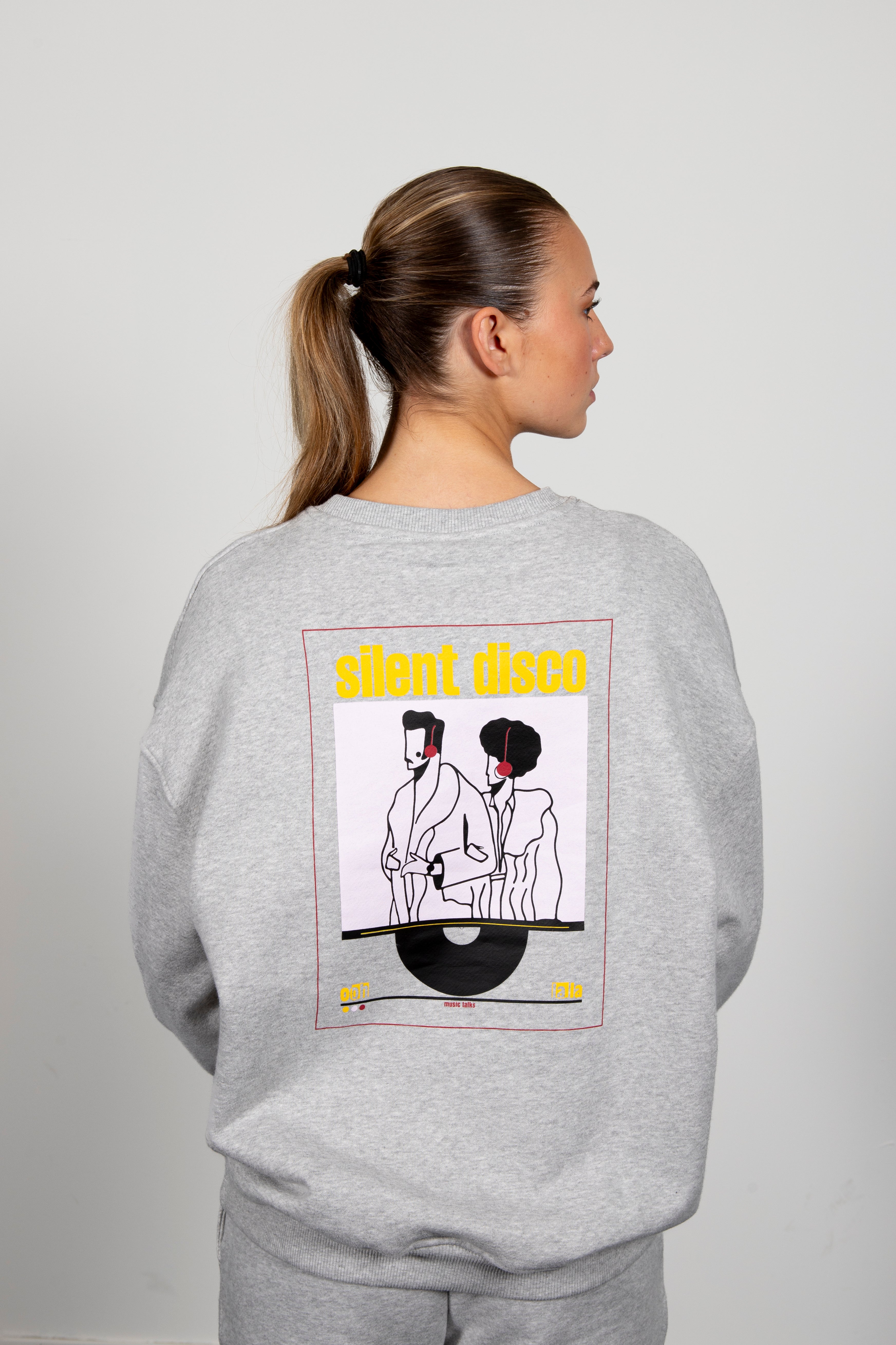 Iris silent disco sweatshirt grey marl