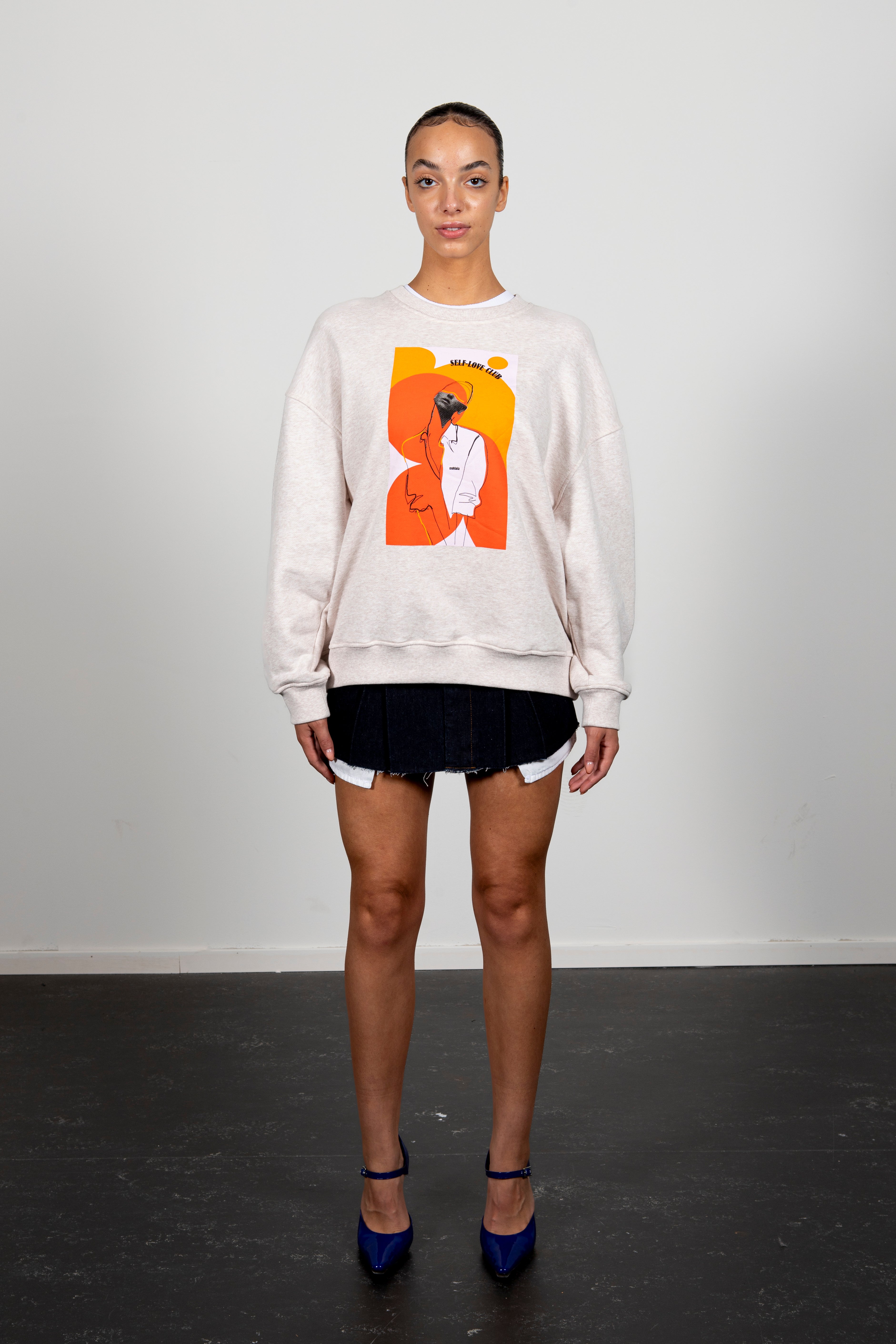 Iris Self- love sweatshirt Ice marl