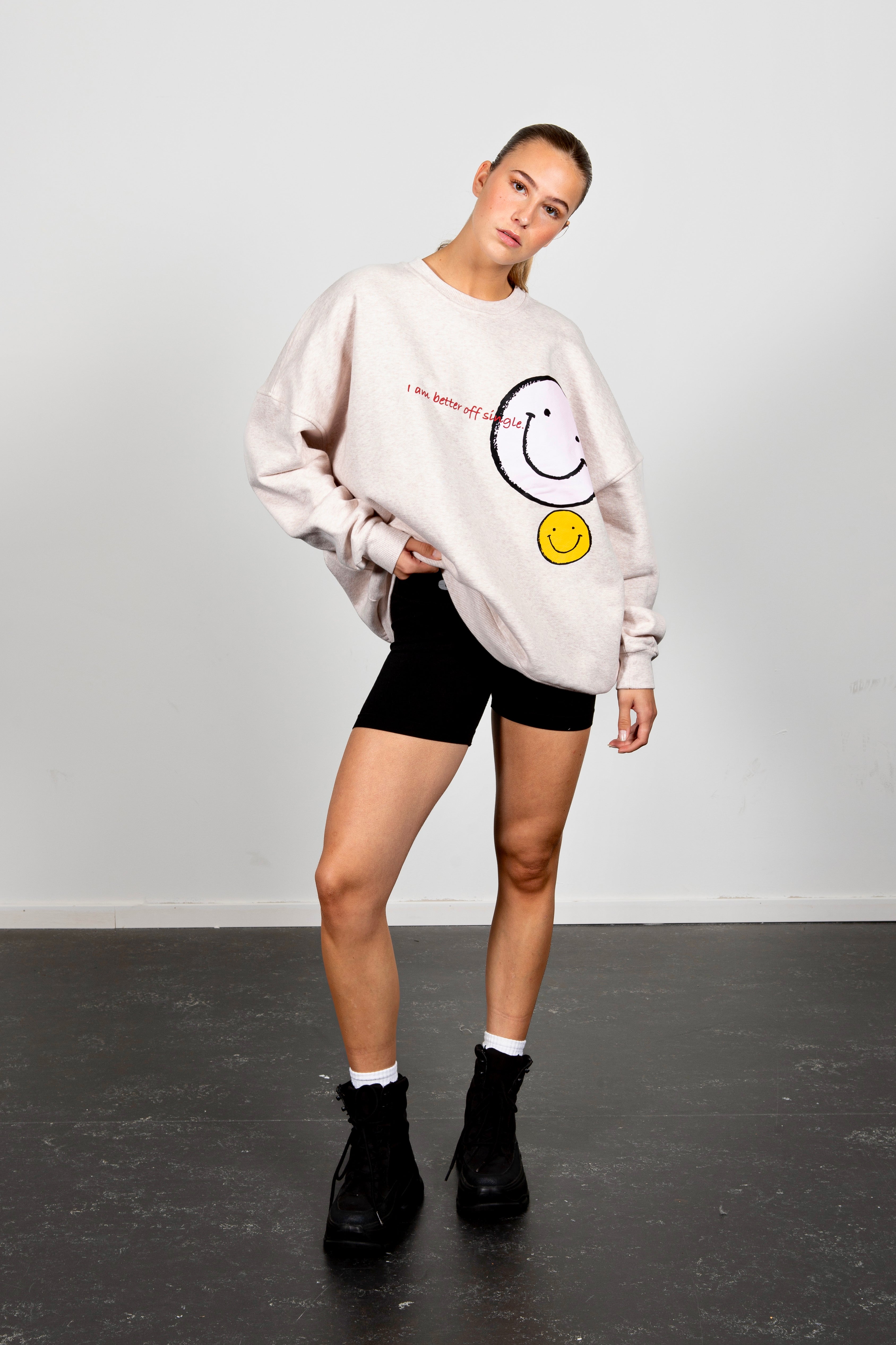 Lela oversized sweatshirt Ice marl