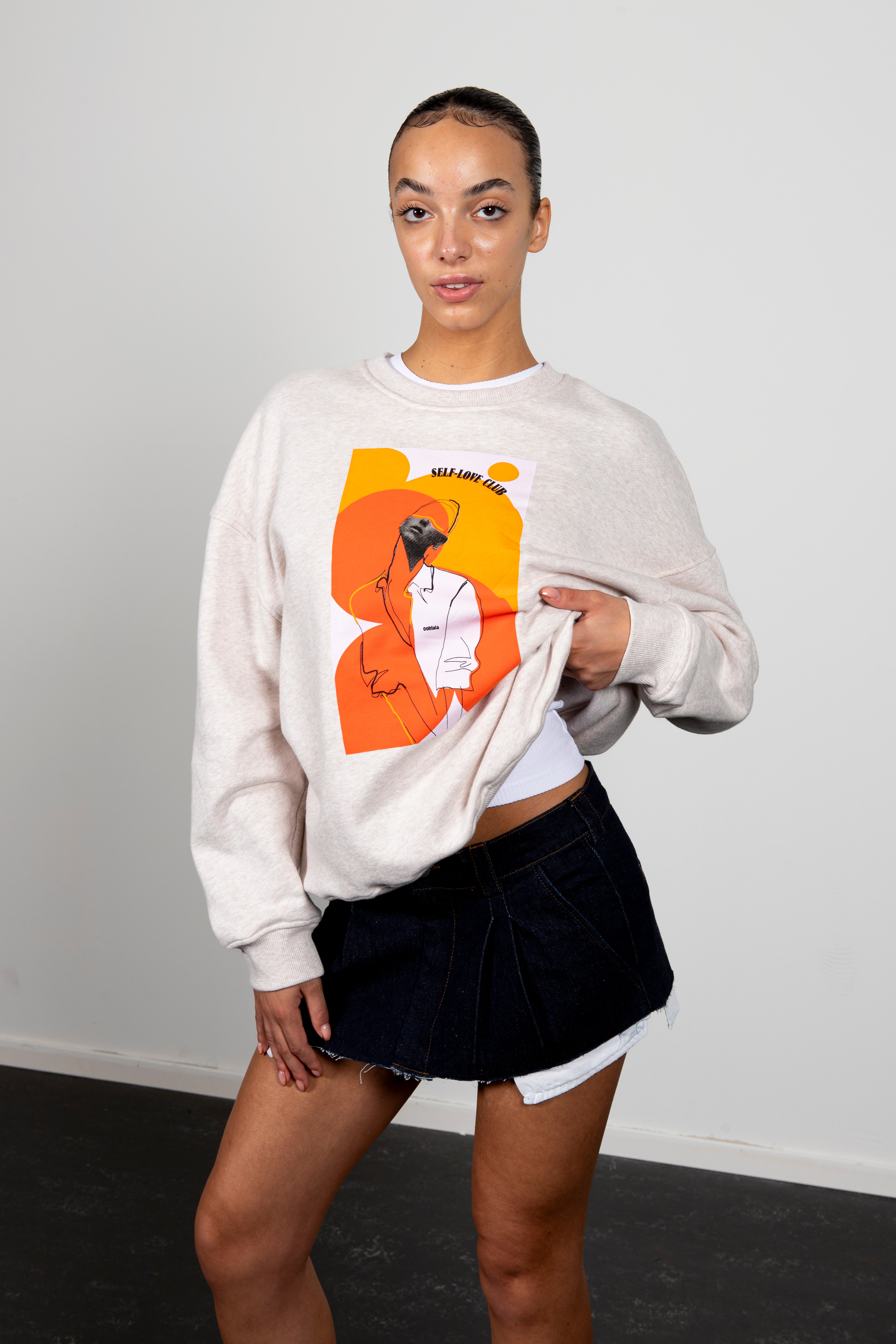 Iris Self- love sweatshirt Ice marl
