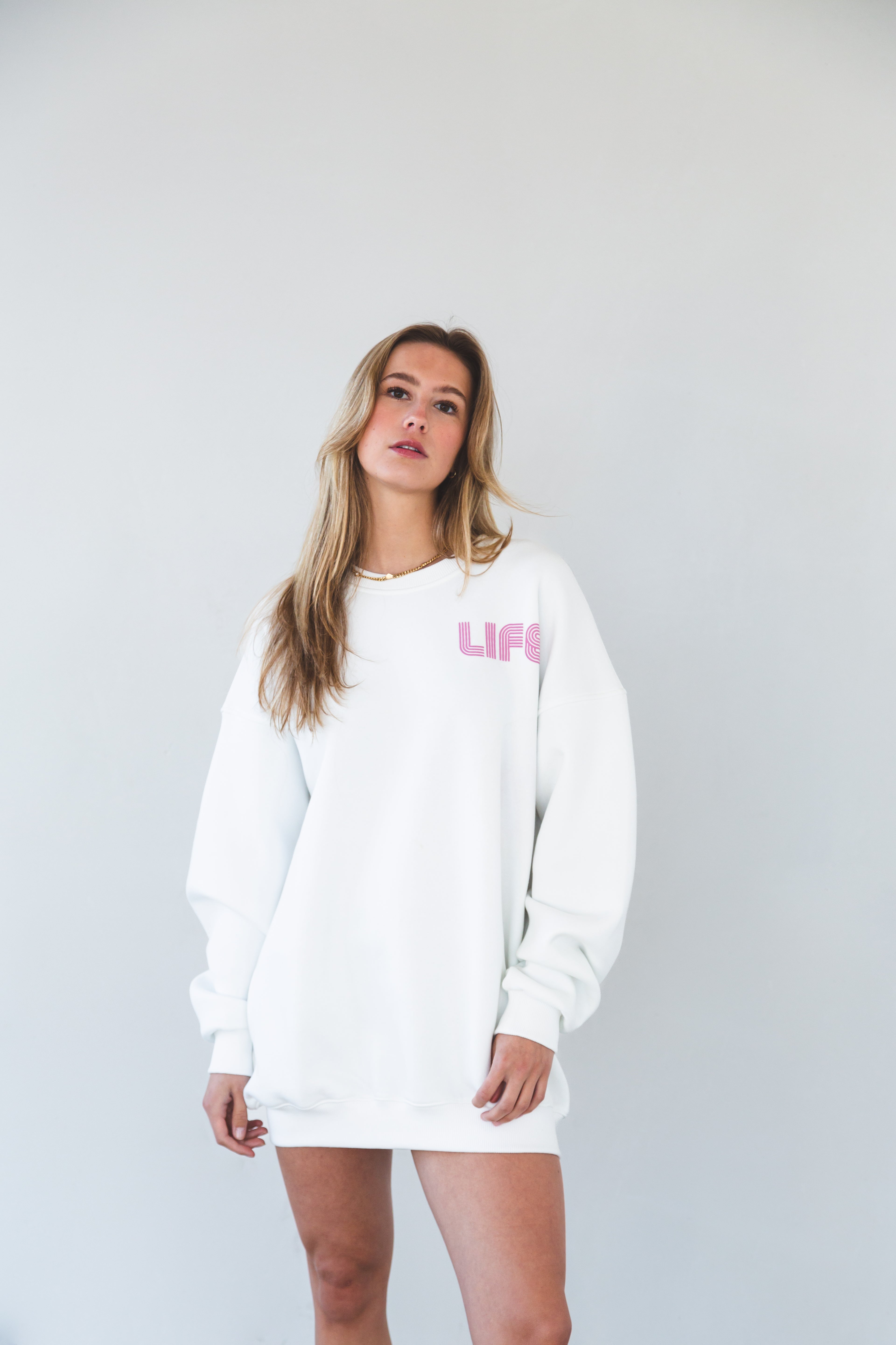 Dawn life Disco sweatshirt off white