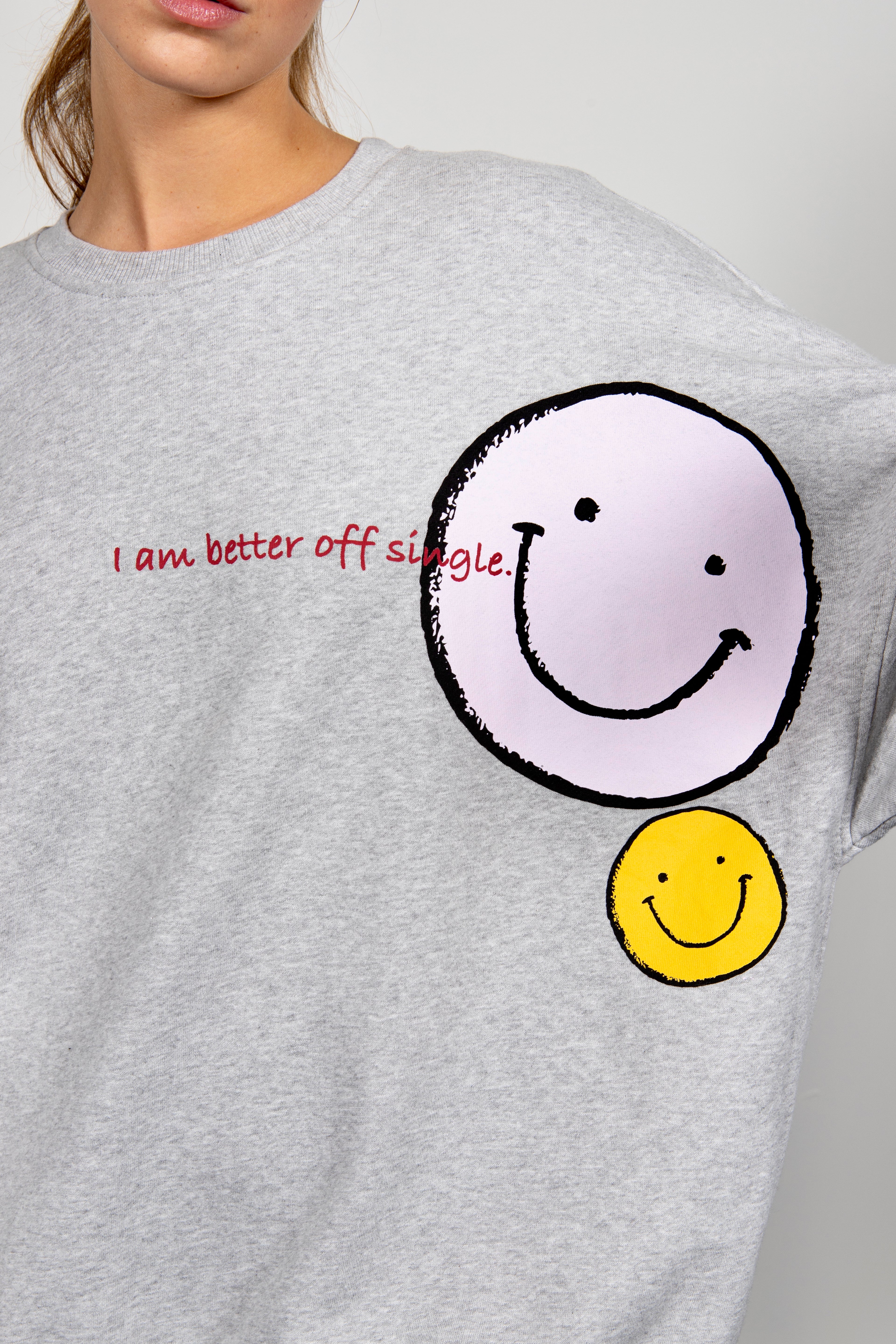 Lela oversized sweatshirt grey marl