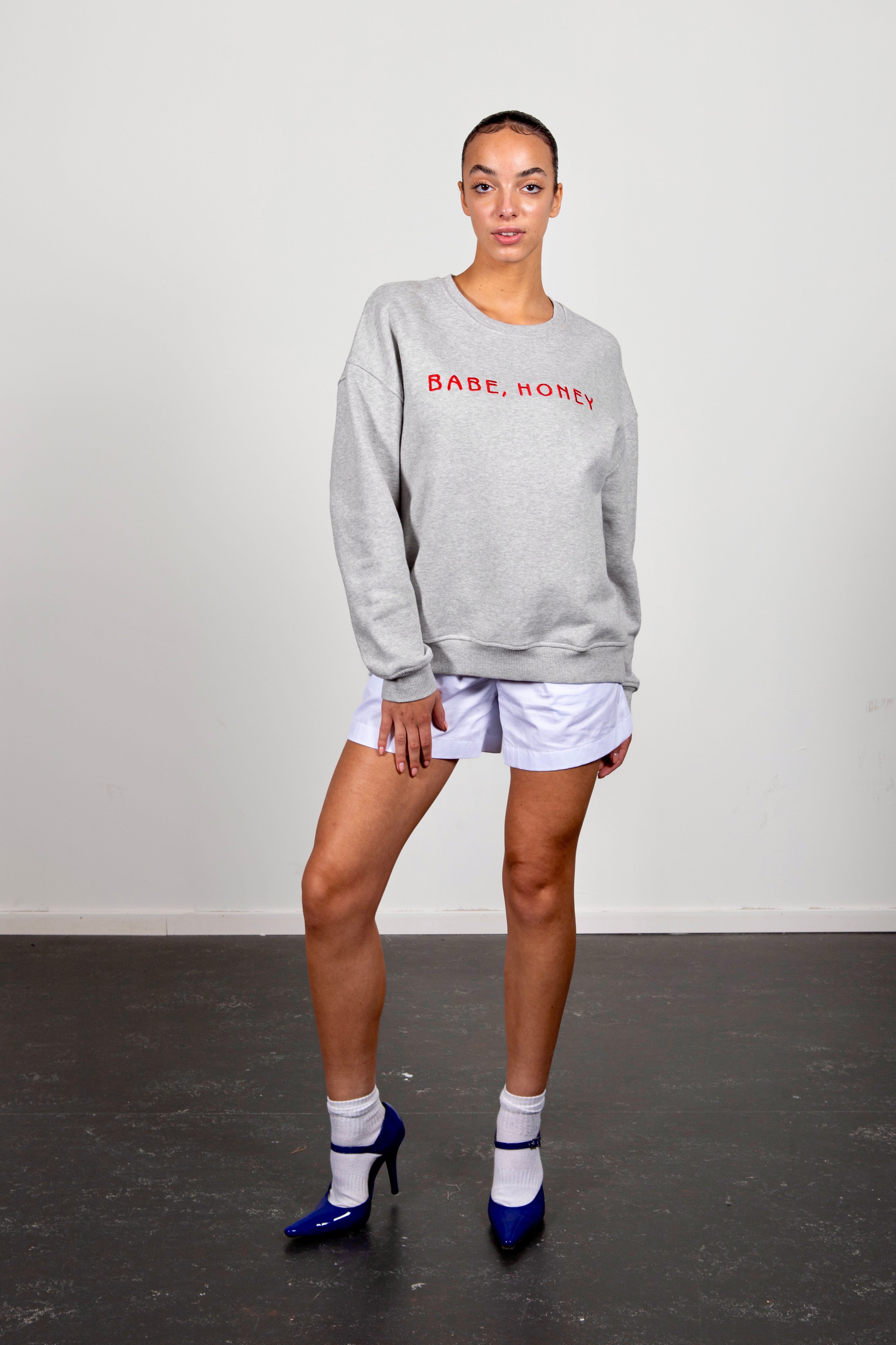 Iris babe, honey sweatshirt grey marl