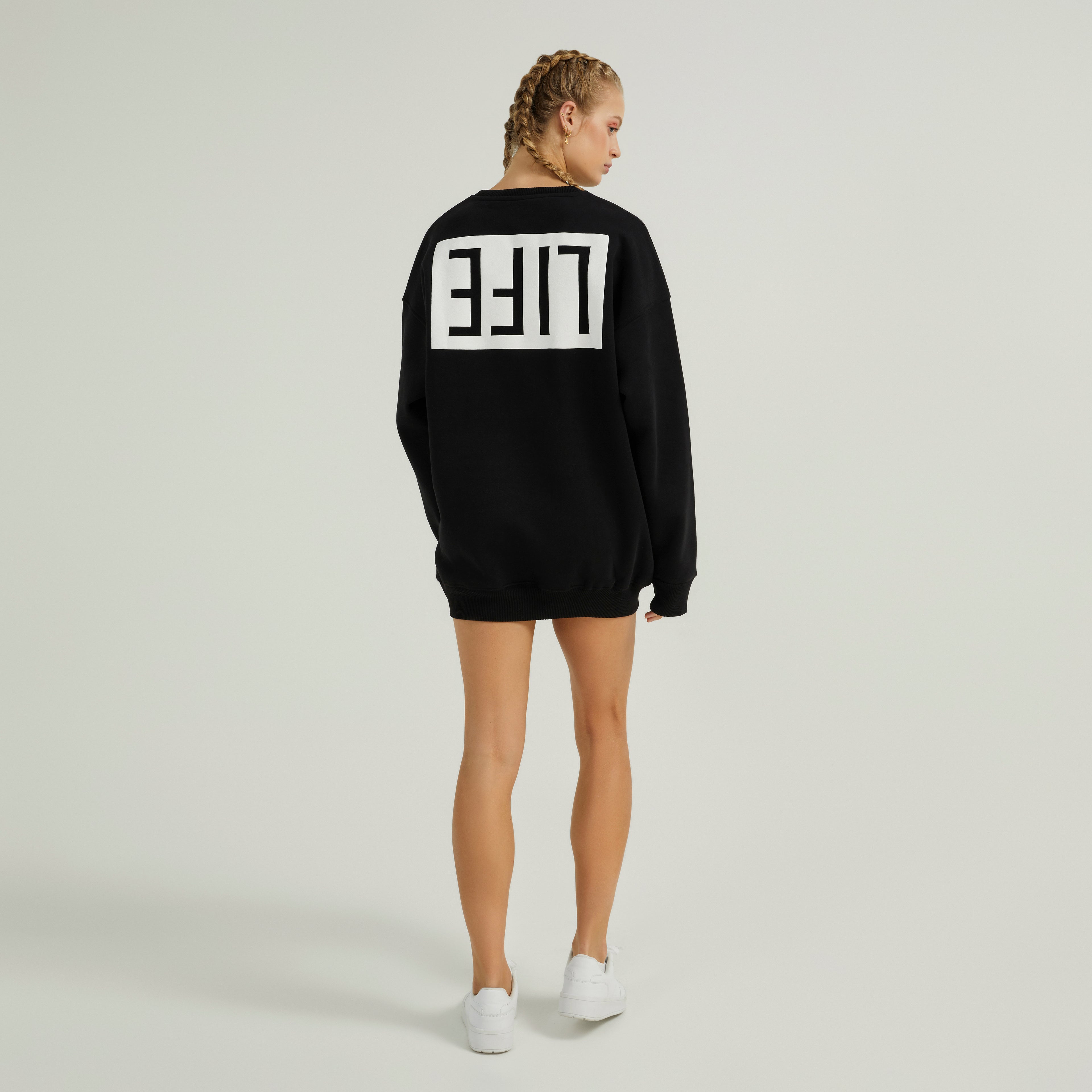 Dawn Life Oversized Sweater Black