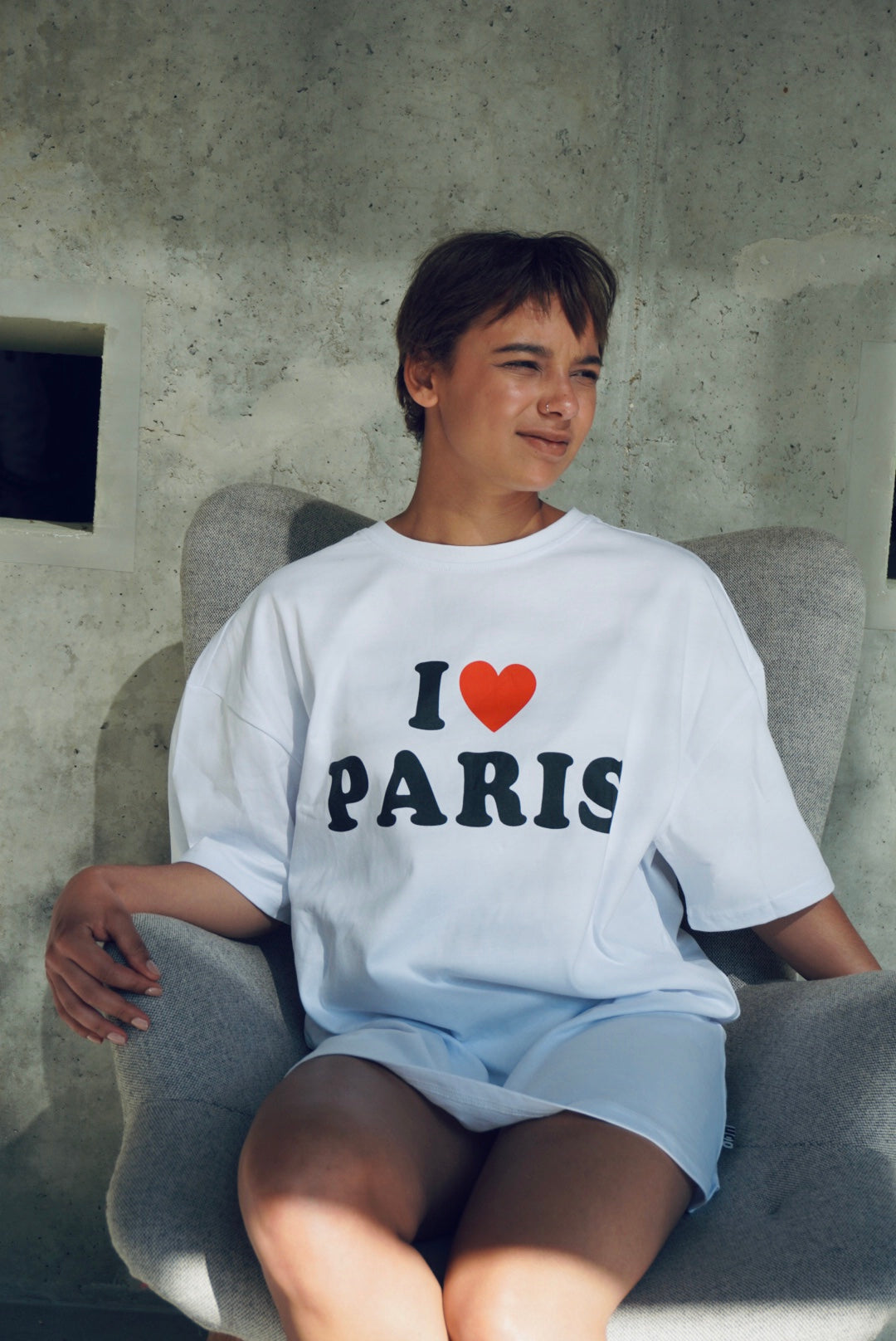 Sara I Love Paris Oversized T-shirt