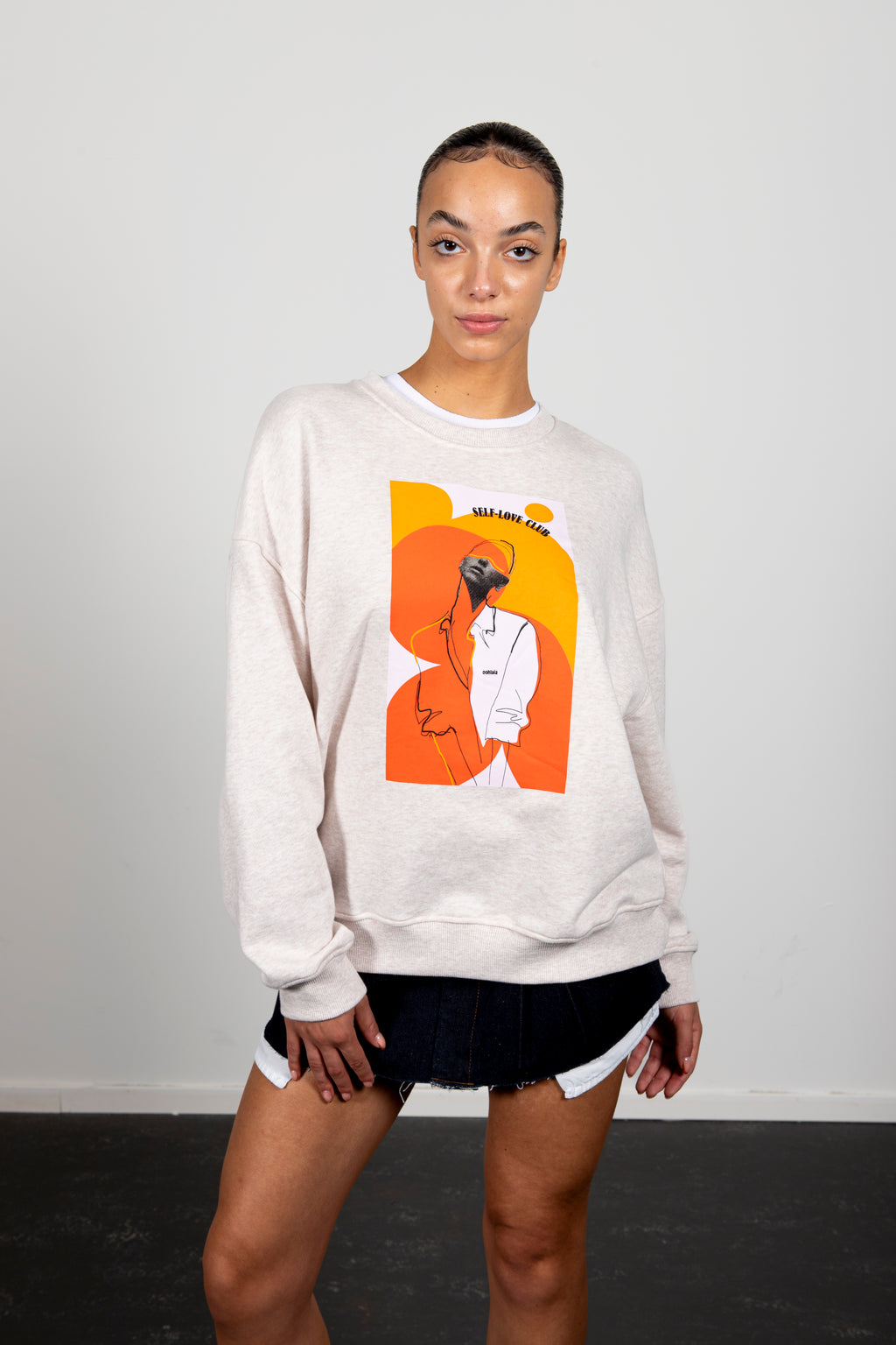 Iris Self- love sweatshirt Ice marl