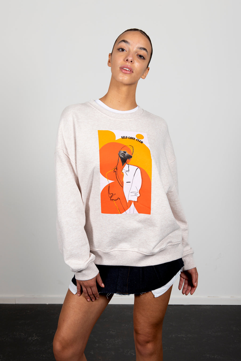 Iris Self- love sweatshirt Ice marl