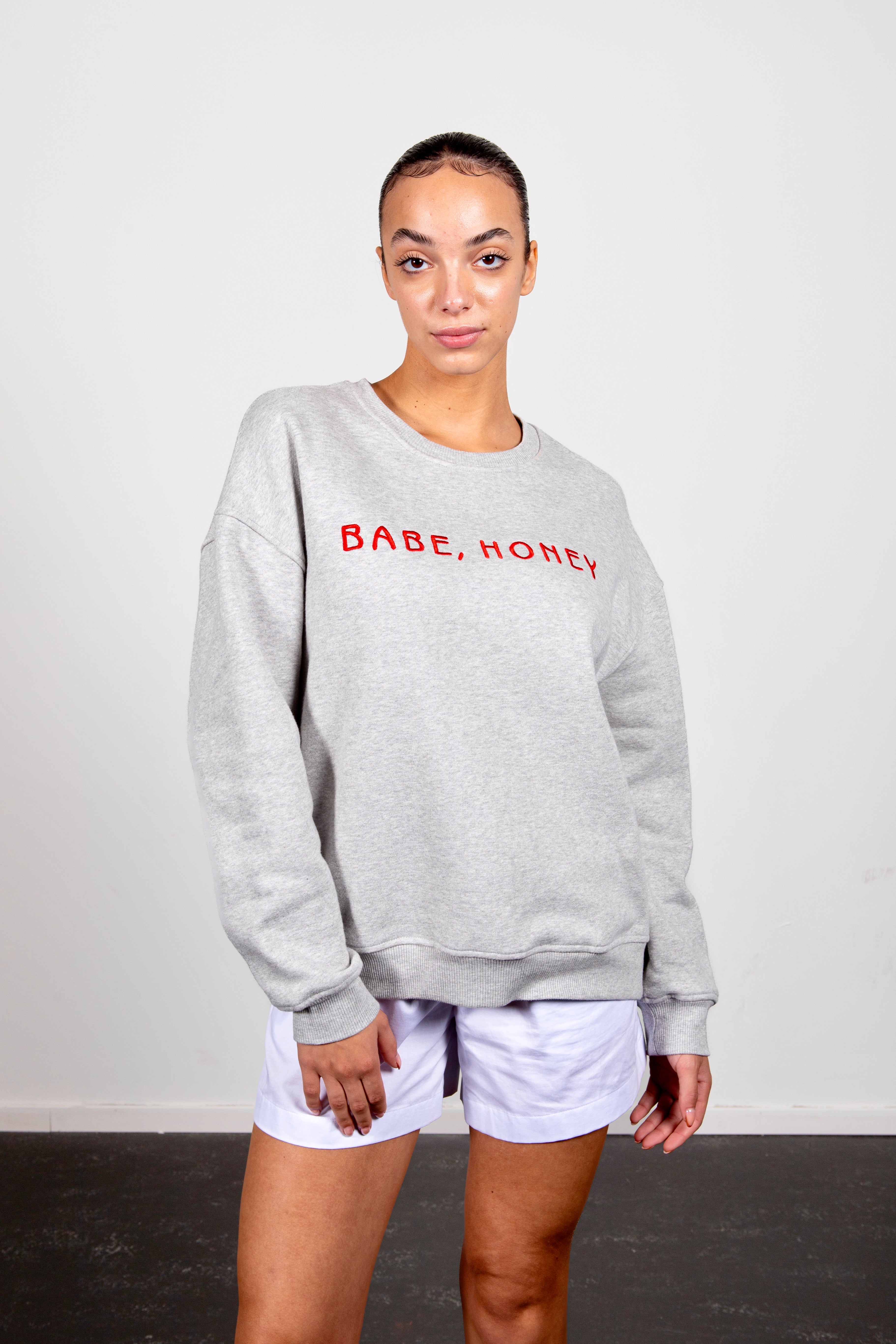 Iris babe, honey sweatshirt grey marl