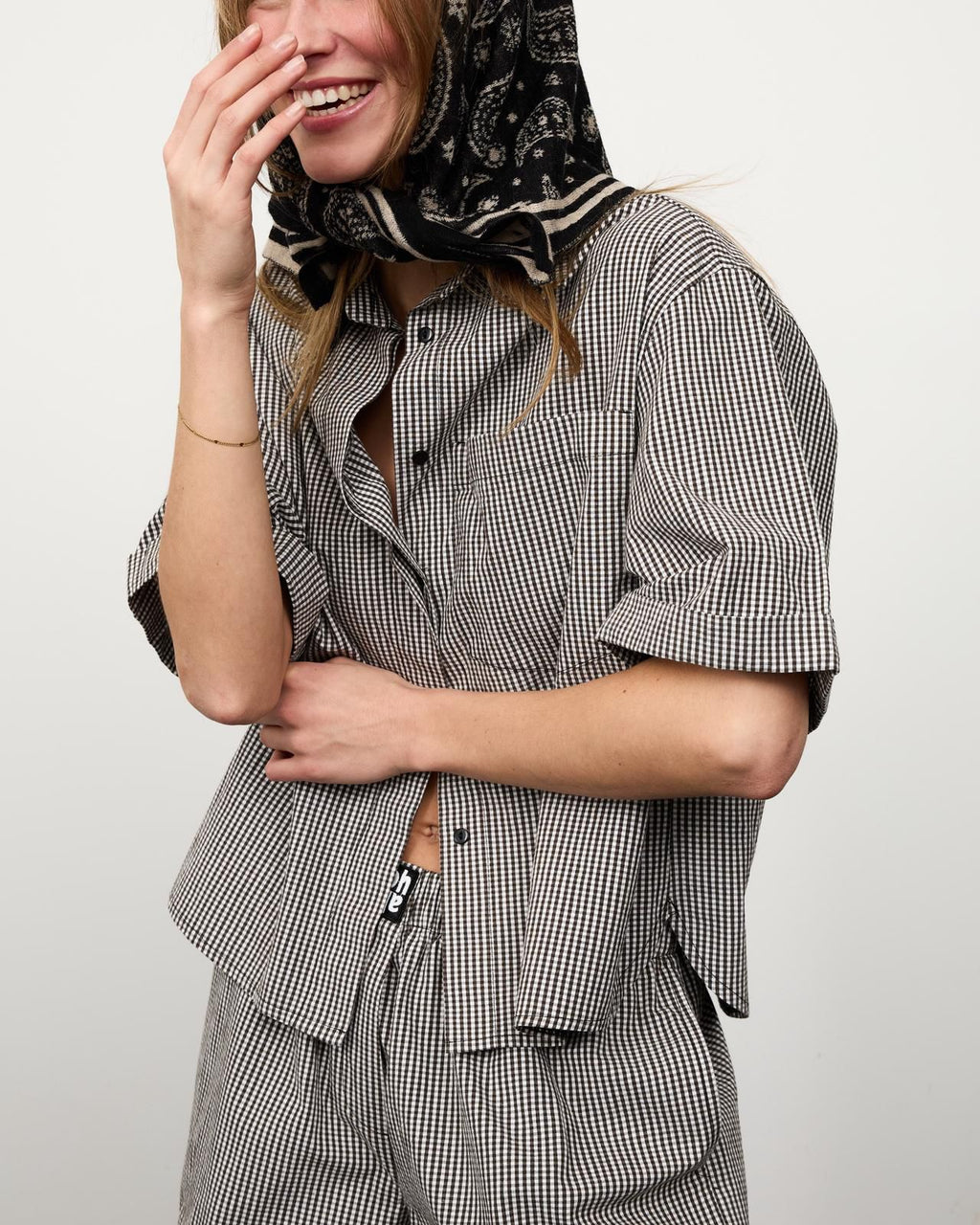 OOHLALA amsterdam Joan Shirt Tops BLACK/WHITE