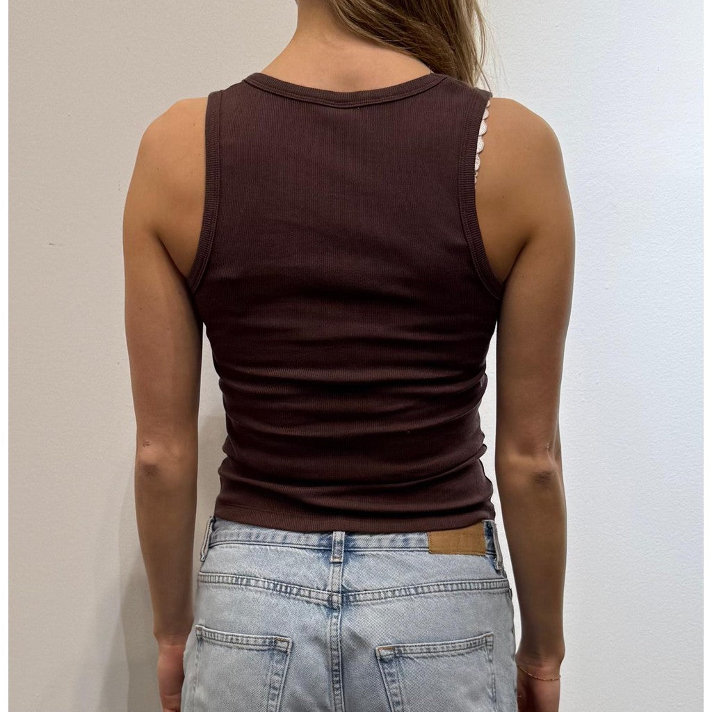 OOHLALA amsterdam Megan Tanktop Tanktops BROWN