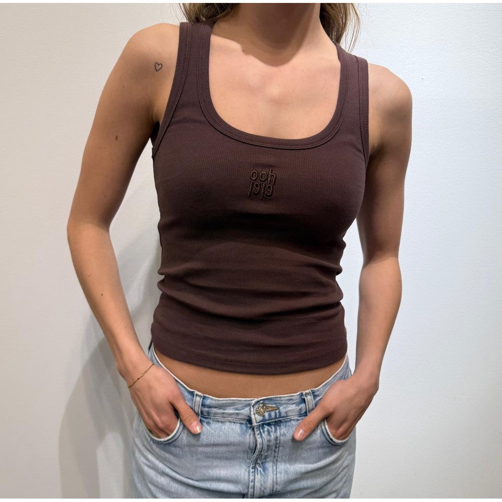 OOHLALA amsterdam Megan Tanktop Tanktops BROWN