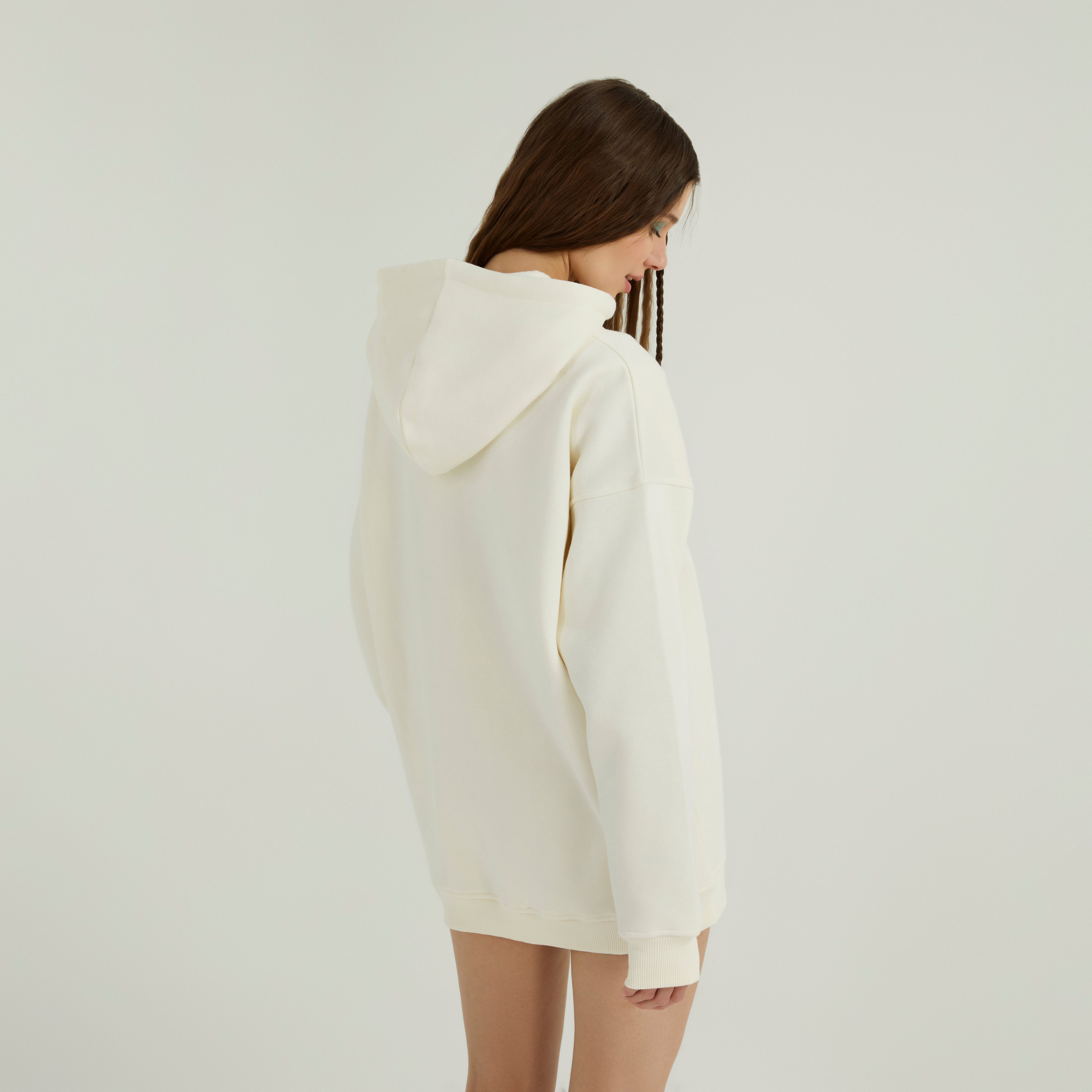 Cara Long Zip Up Unbleached
