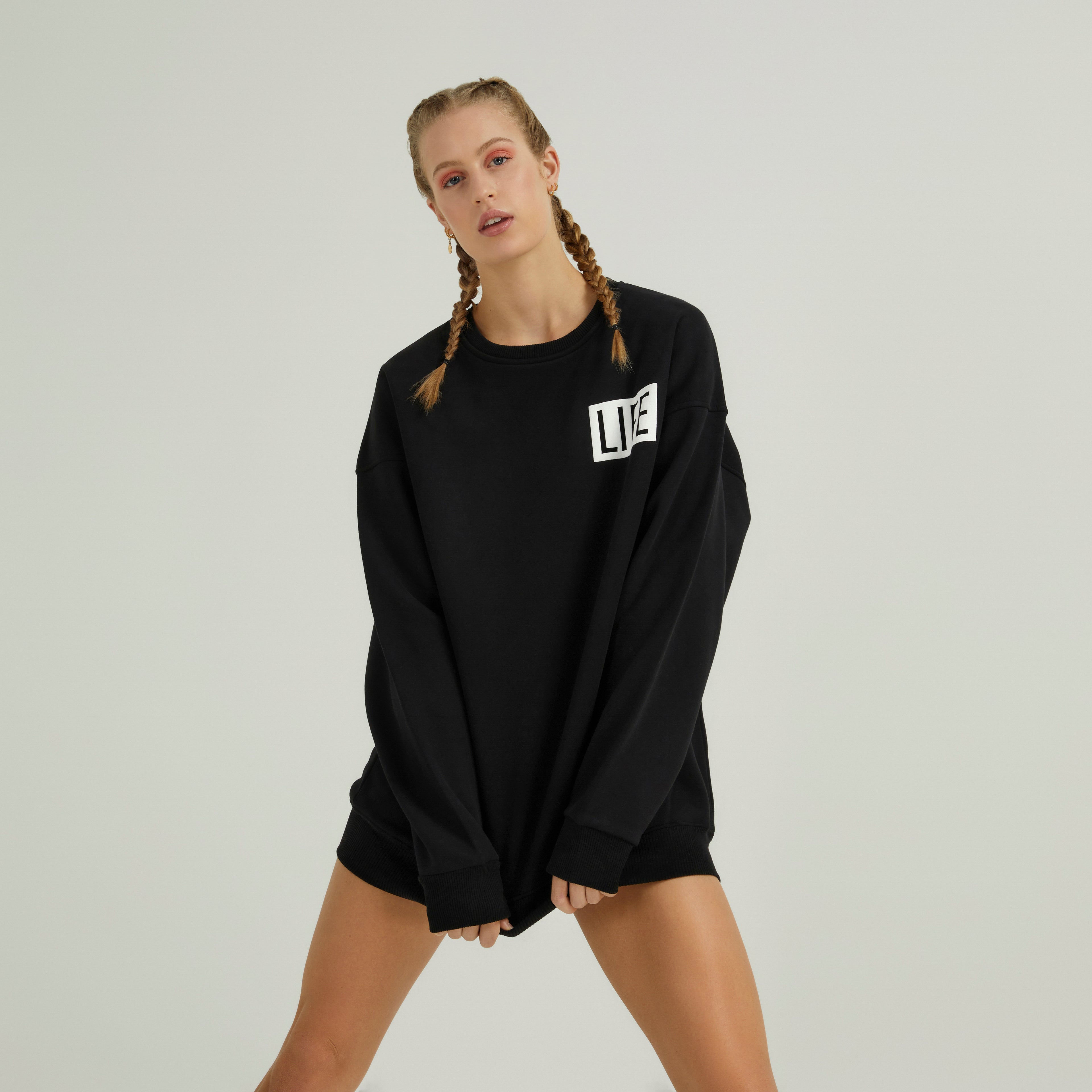Dawn Life Oversized Sweater Black