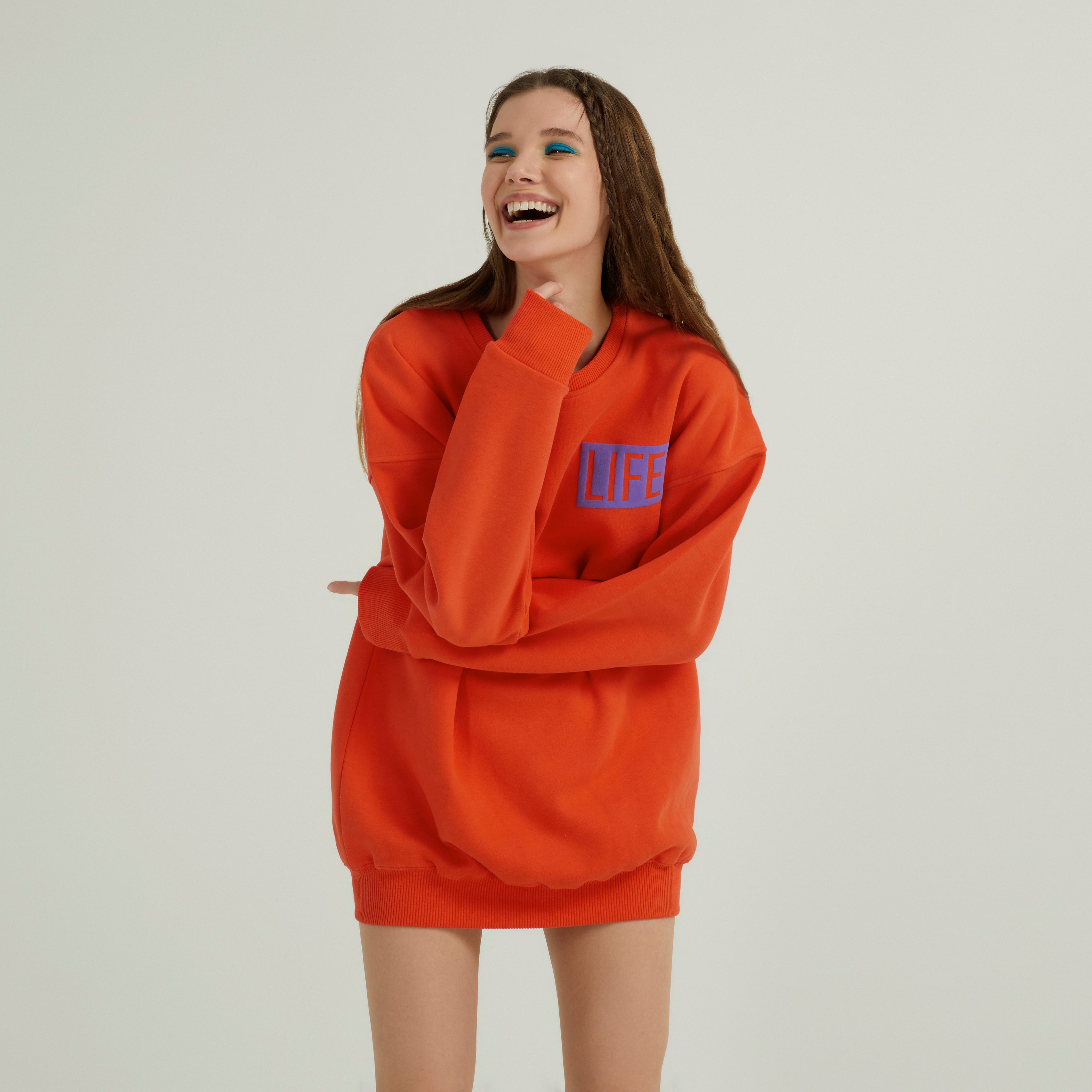 Dawn Life Oversized Sweater Cherry Tomato